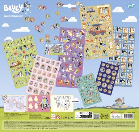 TOTUM BLUEY Super lipdukų rinkinys, 290099 