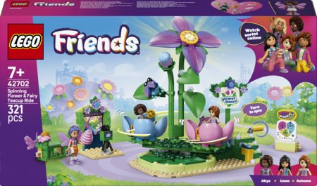 42702 LEGO® Friends Besisukantis gėlės ir fėjų puodelių atrakcionas 