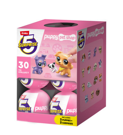 5 SURPRISE miniatiūrų rinkinys Puppy Pet Shop, 1 serija, asort., 77811GQ2 