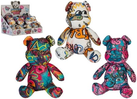 CUDDLE CREW grafitinis meškiukas, 16 cm, asort., 441146 