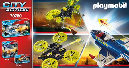 PLAYMOBIL CITY ACTION Policijos lėktuvas su dronu, 70780 70780