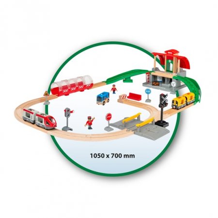 BRIO traukinio bėgių rinkinys Central Station, 33989 33989