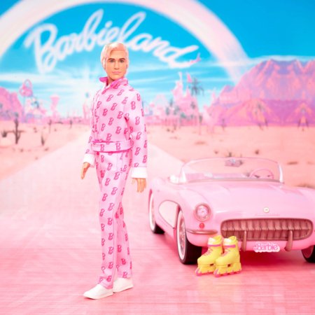 BARBIE Movie kolekcinis Kenas rožiniu kostiumu, JCP80 