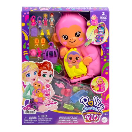 POLLY POCKET beždžionėlės pramogų rinkinys, HWP04 