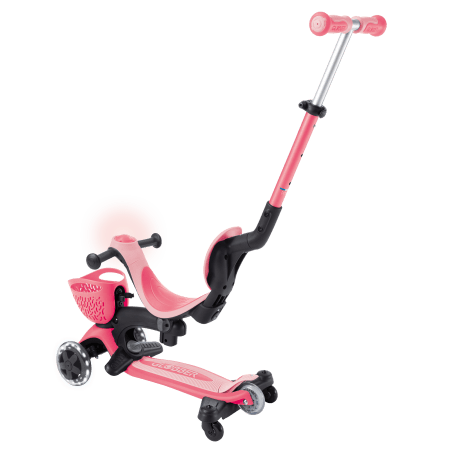 GLOBBER paspirtukas Go Up Baby Lights 360, 3in1, pastelinis rožinis, 844-210 