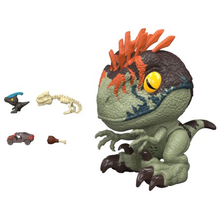 JURASSIC WORLD FIERCE FEEDER interaktyvus dinozauras Velociraptor , JKG86 