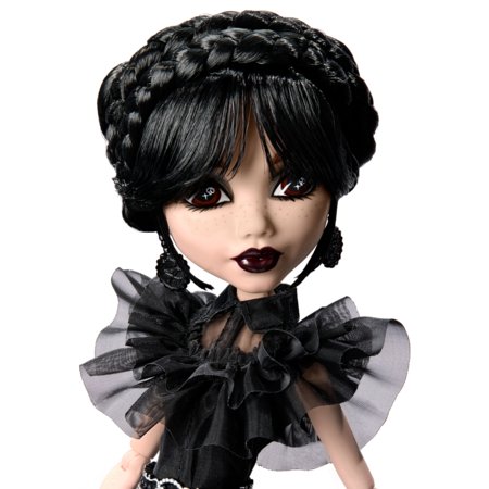 MONSTER HIGH X WEDNESDAY lėlė Trečiadienė juoda suknele, HXJ03 