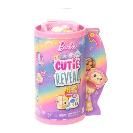 BARBIE Cutie Reveal lėlė Chelsea marškinėlių serija liūtukė, HKR21 HKR21