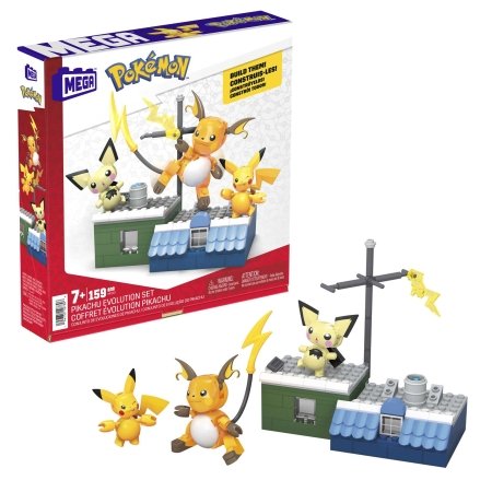 MEGA CONSTRUX POKEMON konstruktorius Pikachu evoliucija, HKT23 HKT23