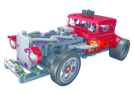 CLEMENTONI SCIENCE & PLAY BUILD konstruktorius Hot Rod, 200 dalių, 75157 