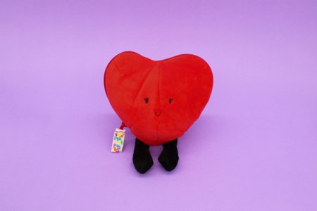 FLIPETZ pliušinis žaislas - rožė širdelėje, Poppy red, 80400 