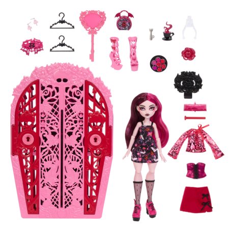 MONSTER HIGH Skulltimates siurprizų rinkinys Drakulaura, vidurnakčio sodo serija, HYT72 