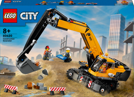 60420 LEGO® City Big Vehicles Geltonas statybų ekskavatorius 