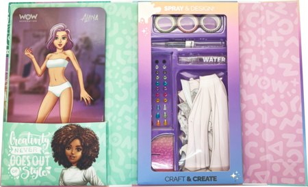WOW GENERATION mados knyga Splash & Create! Outfit Creative Set, WOW00085 