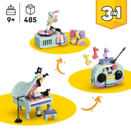 31392 LEGO® Creator Muzikos tematikos dekoras: pianinas su kate 