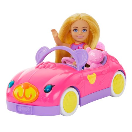 CHELSEA TEDDY CAR lėlytės ir automobiliuko rinkinukas, HXN05 
