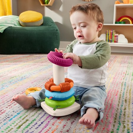 FISHER PRICE Bokštelis supk ir statyk jutiminis, HXK47 