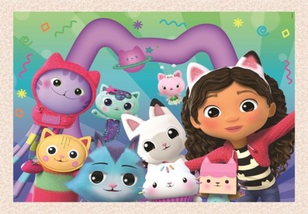 CLEMENTONI GABBY'S DOLLHOUSE dėlionė, 4in1, 21752 