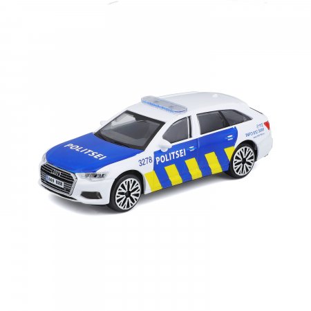 BBURAGO 1:43 automodelis Audi A6 Avant Estijos policija, 18-30415EE 18-30415EE