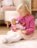 LULLABABY lėlė kūdikis su rožine suknele, LBY7302Z 