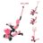 GLOBBER paspirtukas Go Up Baby Lights 360, 3in1, pastelinis rožinis, 844-210 