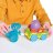 TOMY mašinėlės rinkinys su dinozauru Chase & Roll Raptors, E73251 E73251