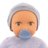 LULLABABY lėlė kūdikis su pilku kostiumėliu, LBY7264Z 