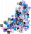 41803 LEGO® DOTS Papildomų DOTS 8 serija – blizgučiai ir žvilgesys 41803