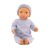 LULLABABY lėlė kūdikis su pilku kostiumėliu, LBY7264Z 