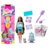 BARBIE Party Unboxed Reveal siurprizų rinkinys tamsiaplaukė lėlė, JFG72 