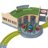 THOMAS & FRIENDS bėgių trasos rinkinys su lokomotyvų depu, JLL36 