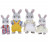 SYLVANIAN FAMILIES Šilkinių triušiukų šeimynėlė, 4030 4030