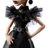 MONSTER HIGH X WEDNESDAY lėlė Trečiadienė juoda suknele, HXJ03 
