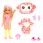 BARBIE Čelsės Cutie Reveal rinkinys, džiunglių serija, beždžionėlė , HKR14 HKR14