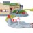 THOMAS & FRIENDS bėgių trasos rinkinys su lokomotyvų depu, JLL36 
